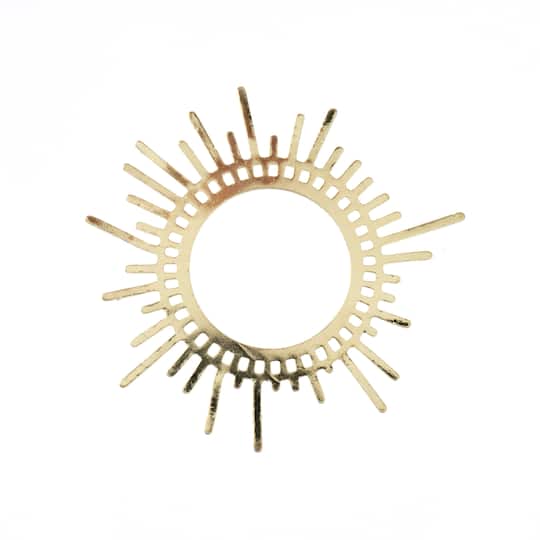 John Bead Beadwork Findings Gold Sun Pendant, 2ct.